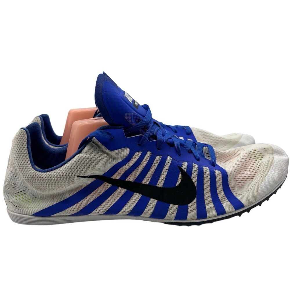 NWT Nike Zoom D Racing Distance Track Spikes Blue White Men’s Size 15